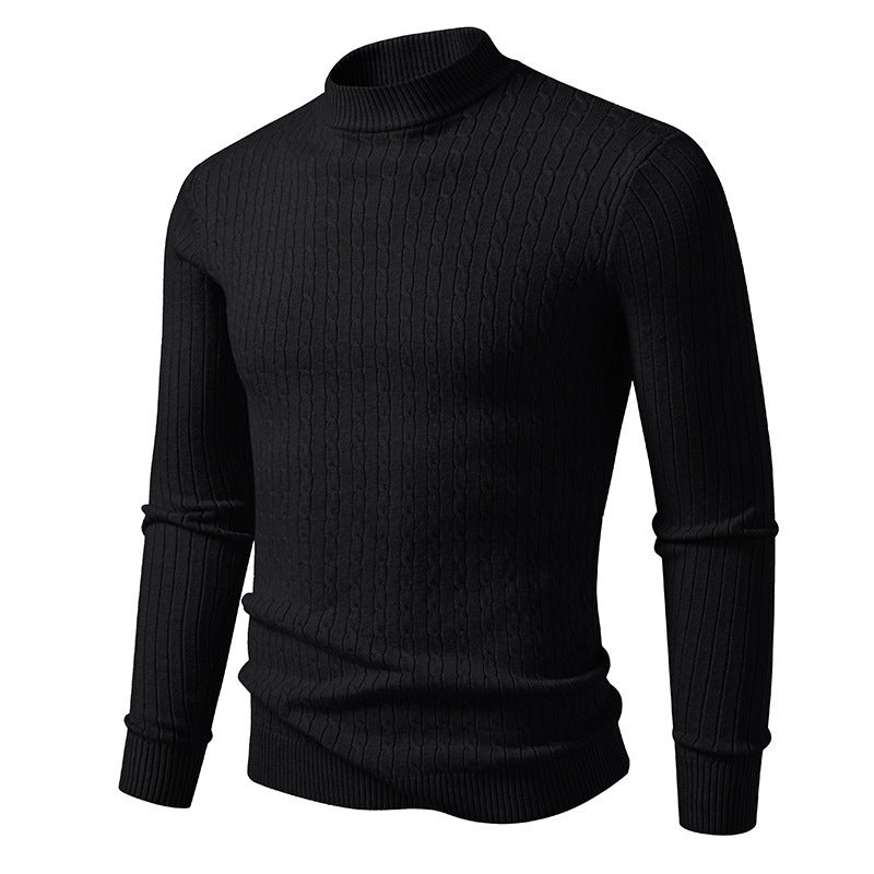 Herren Rollkragenpullover aus strukturiertem Strick Stilzeits