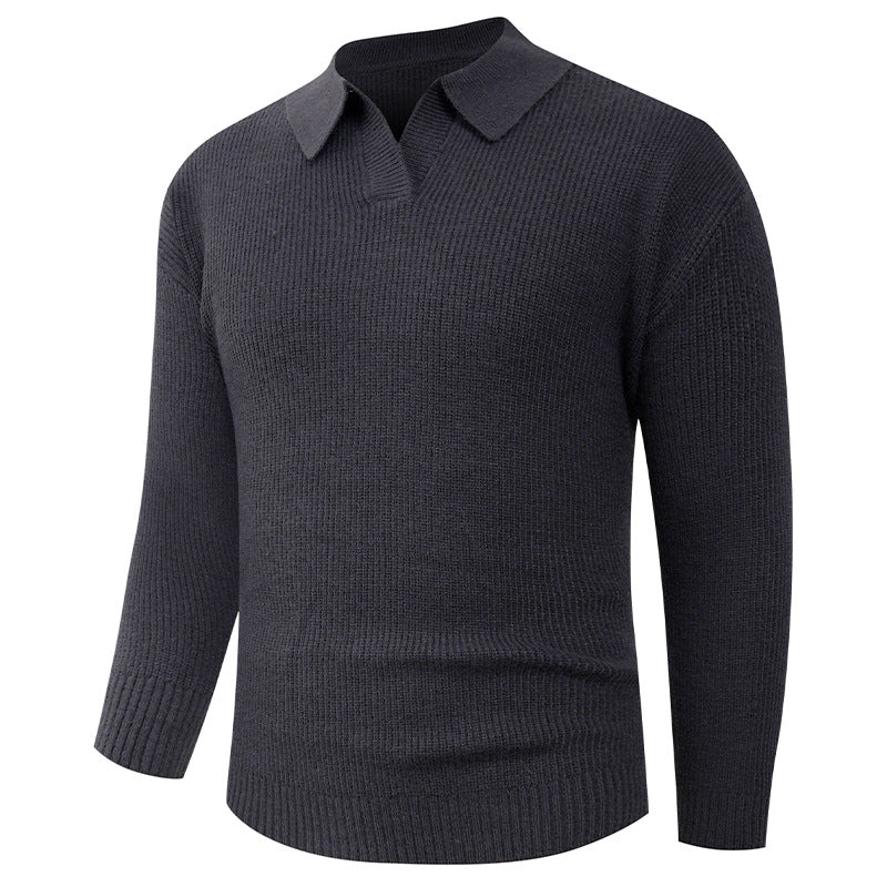 Herren lässiger Pullover mit modernem Kragen Stilzeits
