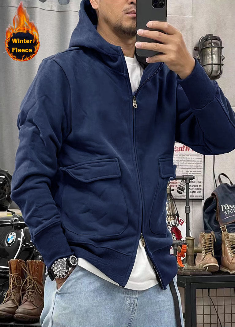 Herren warme Fleecejacke mit praktischen Taschen und modernem Schnitt Stilzeits