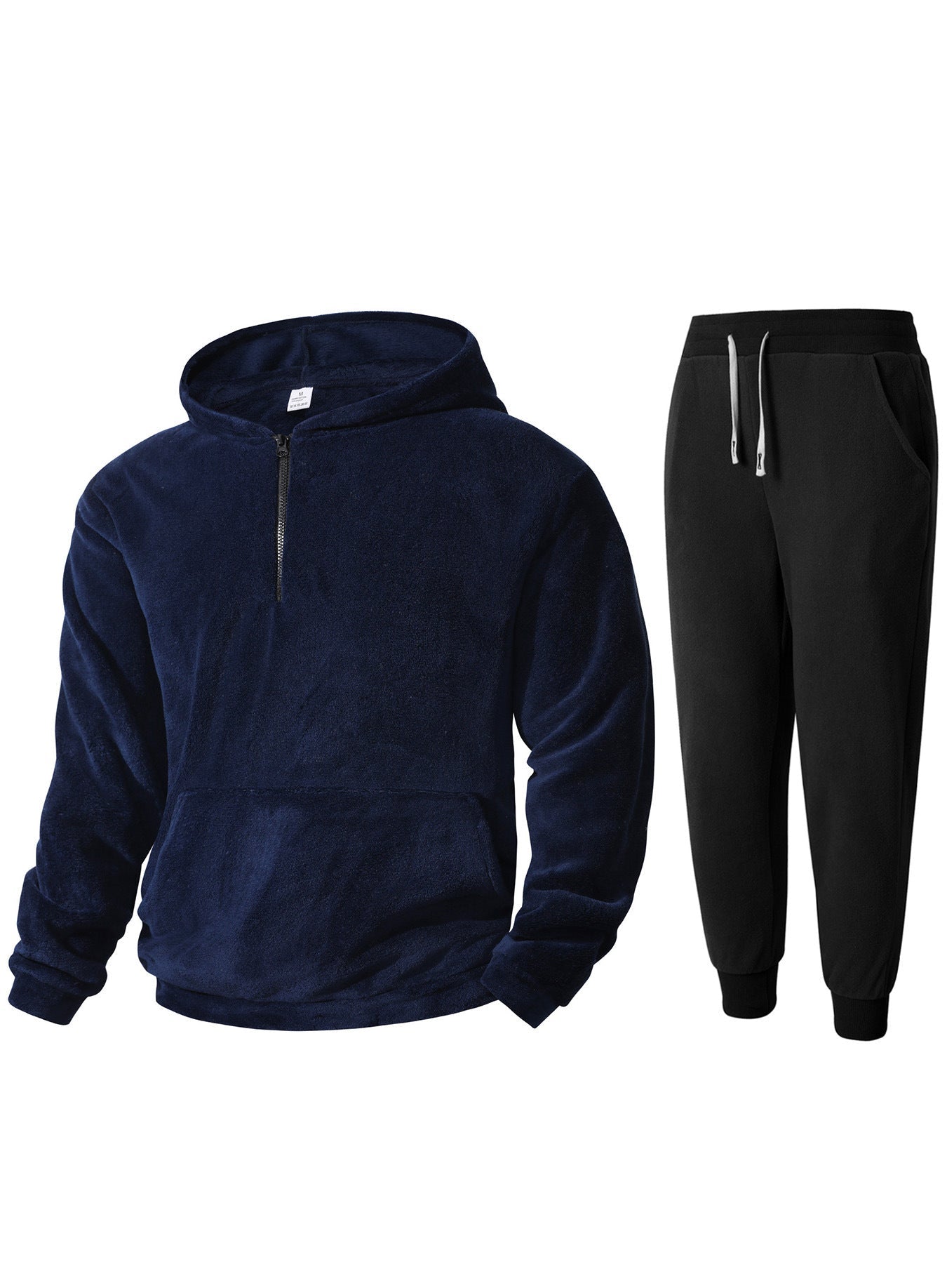Herren kuscheliges Fleece-Hoodie und Jogginghose Set Stilzeits