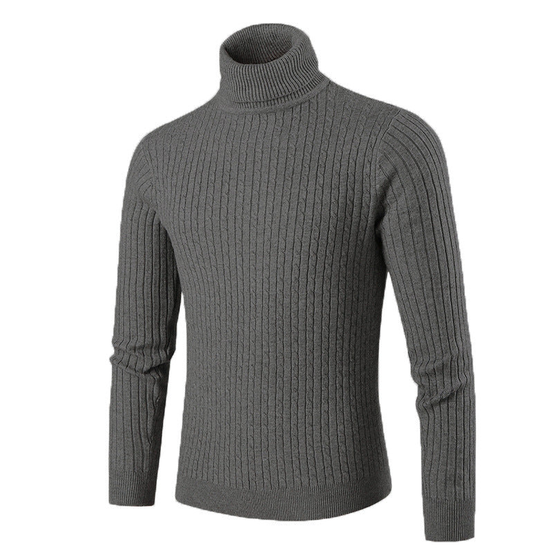 Herren modischer Rollkragenpullover aus strukturiertem Strick Stilzeits