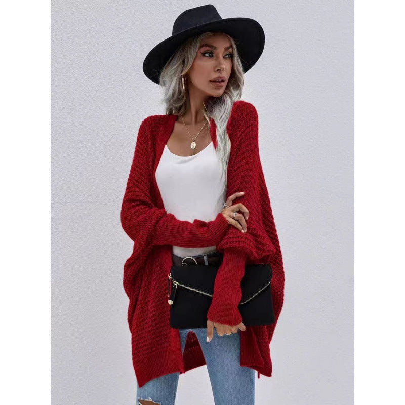 Damen luftige Strickjacke mit offenes Design und feiner Maschenstruktur Stilzeits