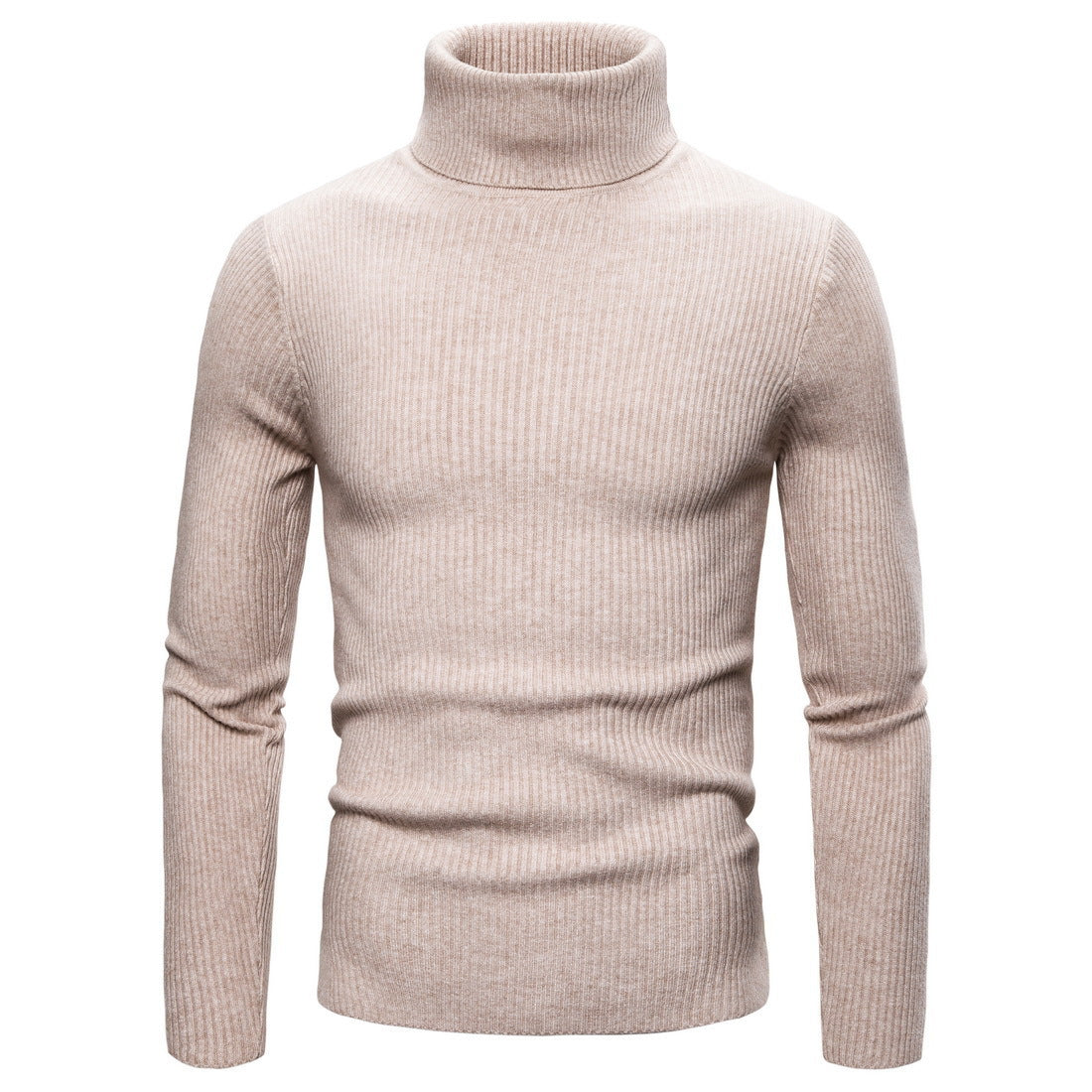 Herren Stehkragen Pullover aus feiner Rippenstrick Stilzeits