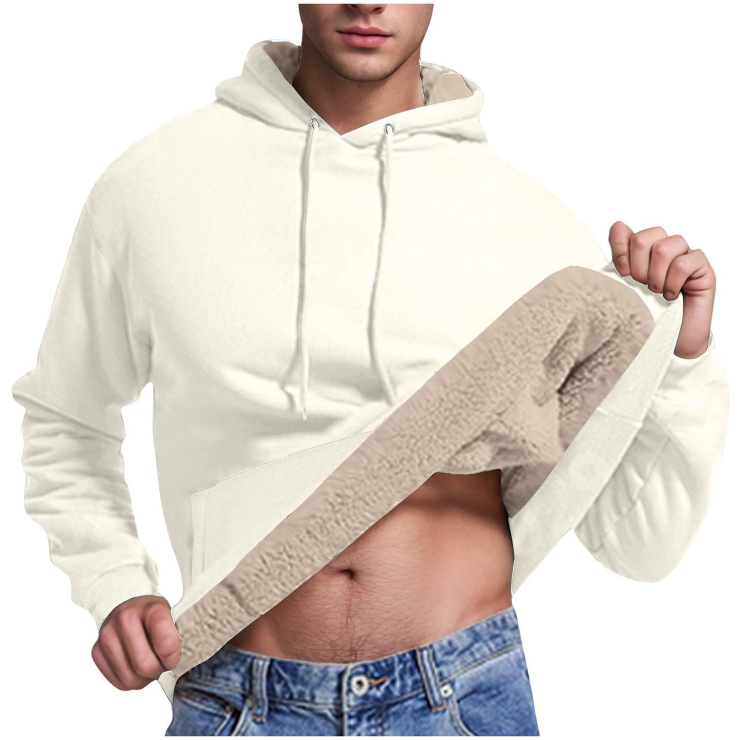 Herren Fleece-Kapuzenpullover mit innenliegendem Kuschelfutter Stilzeits