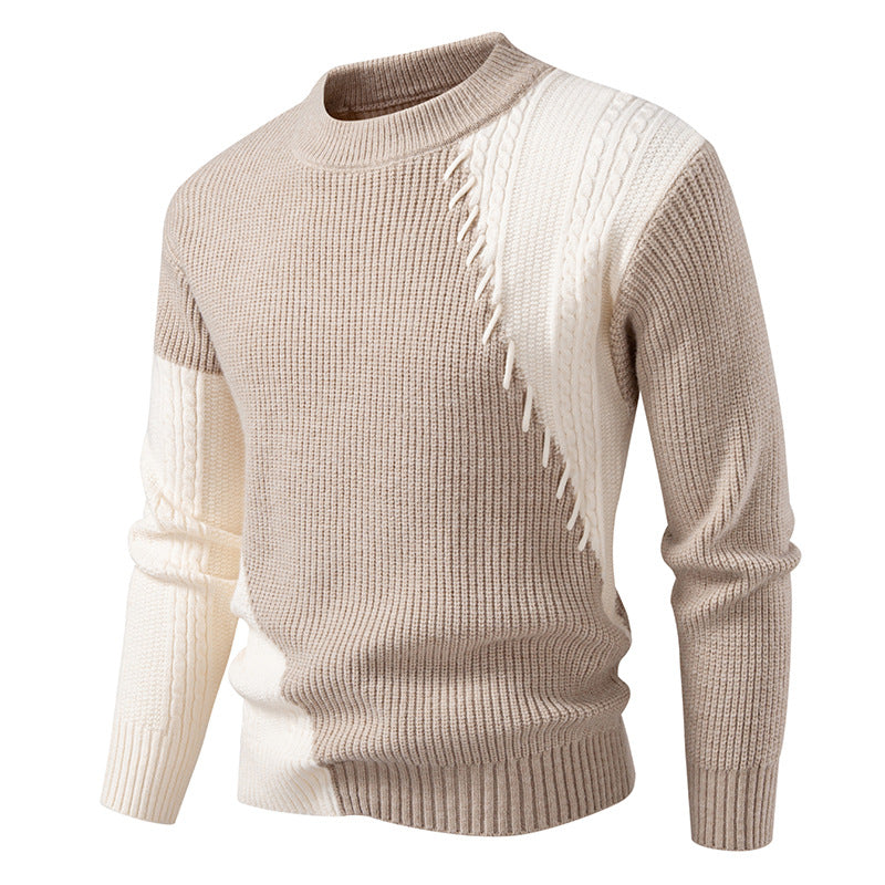 Herren modischer Strickpullover mit einzigartigem Kabeldesign Stilzeits