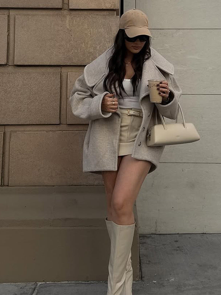 Damen Oversized Wollmantel Stilzeits 1759372695