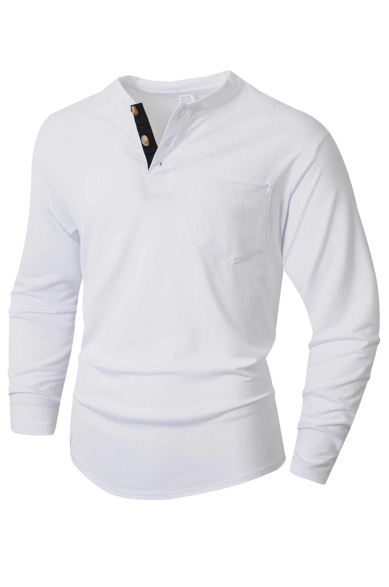 Herren langärmliges Henley-Shirt Stilzeits