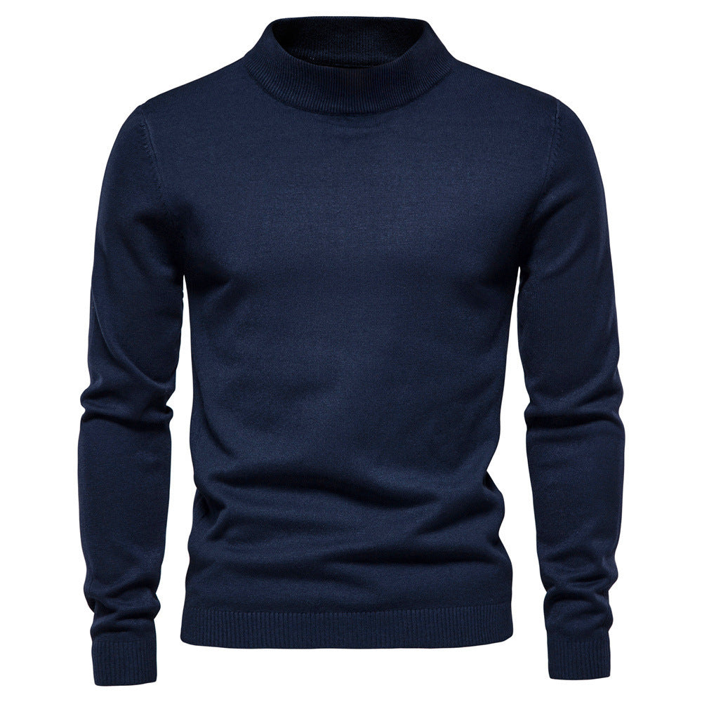 Herren eleganter Rollkragenpullover aus feiner Wolle Stilzeits