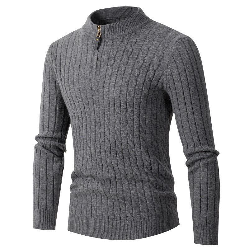 Herren Strickpullover mit hochschließendem Kragen Stilzeits