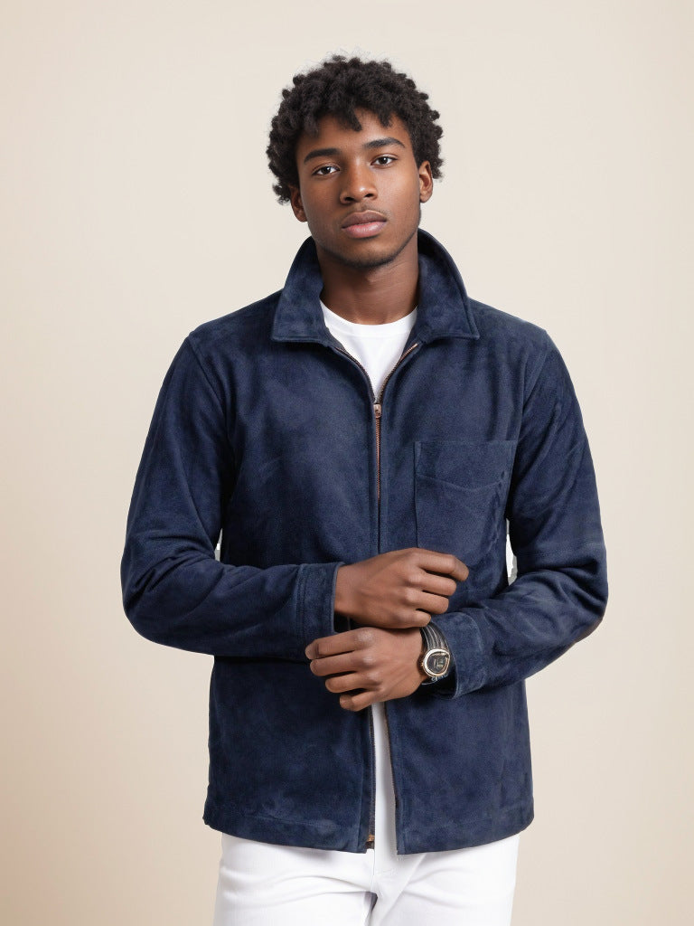 Herren modische und hochwertige Wildlederjacke Stilzeits