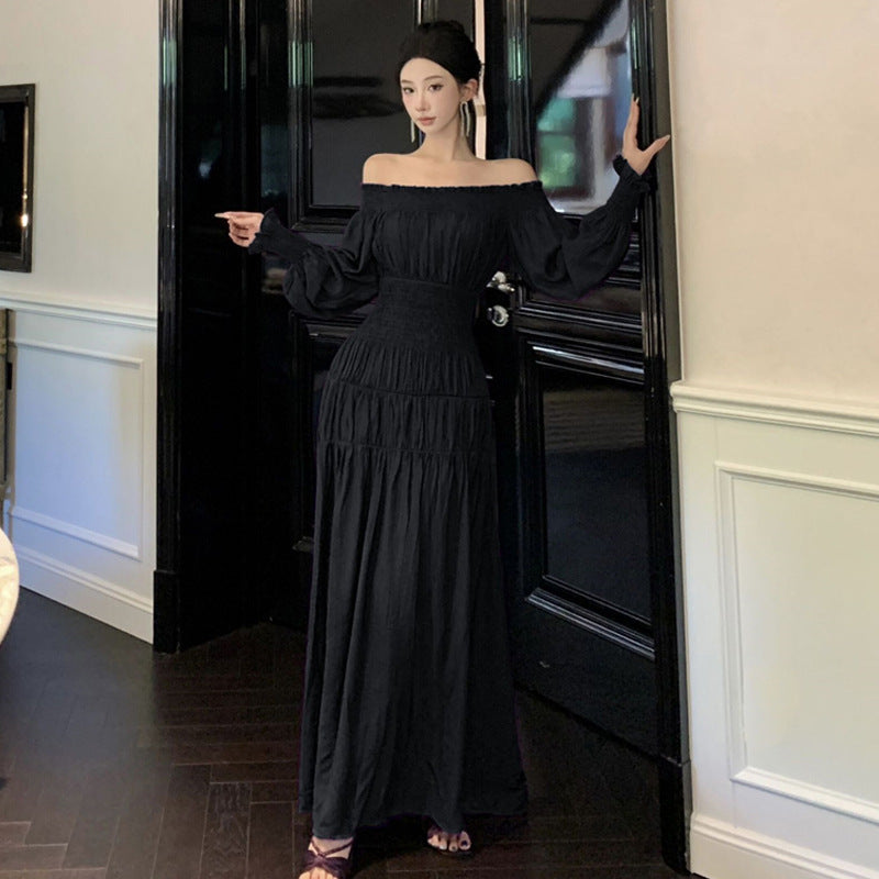 Fudus Lang Kleid mit geknüpftem Bund, weit schwingend