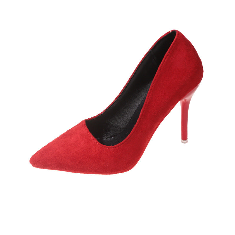 Damen Elegante spitze Pumps mit transparentem Absatz und weichem Obermaterial Stilzeits