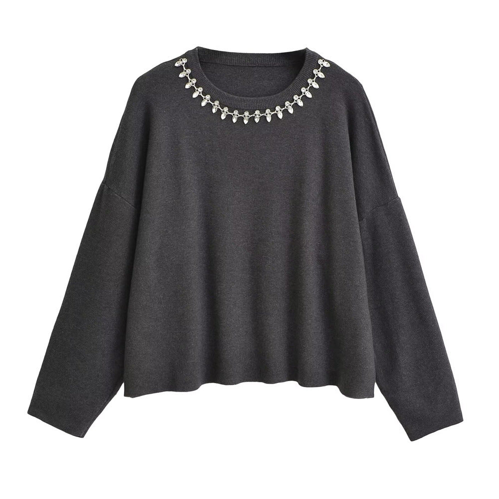 Damen Eleganter Pullover mit Glitzerdetails Stilzeits