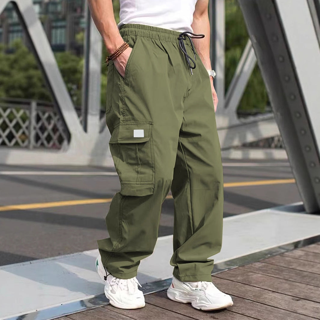 Herren lässige Cargo-Hose mit elastischem Bund und multifunktionalen Taschen Stilzeits