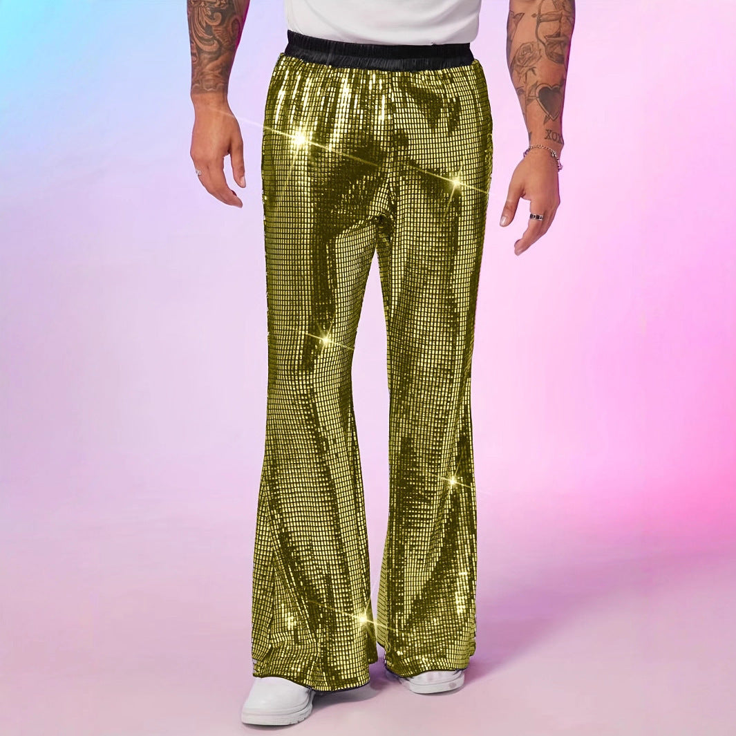Herren glitzernde Paillettenhose im extravaganten Disco-Stil Stilzeits