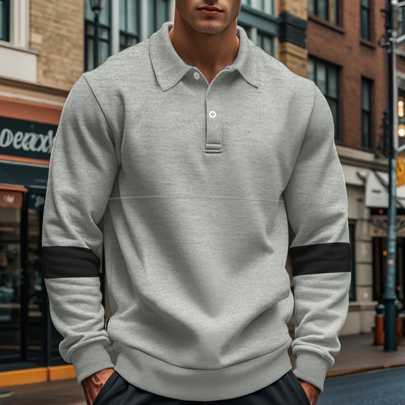 Herren sportlicher Pullover mit modischen Kontraststreifen Stilzeits