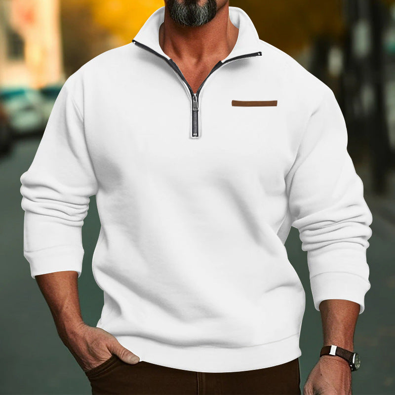 Herren Fleece Sweatshirt mit Reißverschluss Stilzeits