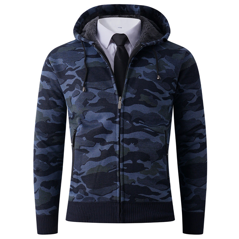 Herren modische Kapuzenjacke mit stylischem Camouflage-Design Stilzeits