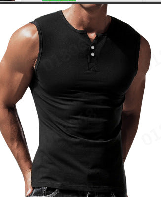 Herren Tanktop mit ausgewogenem Schnitt und praktischen Druckknöpfen Stilzeits