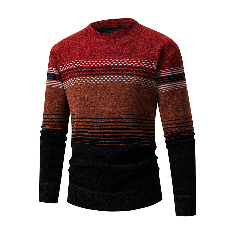 Herren modischer Pullover mit einzigartigem Strukturdesign und mehrfarbigem Muster Stilzeits