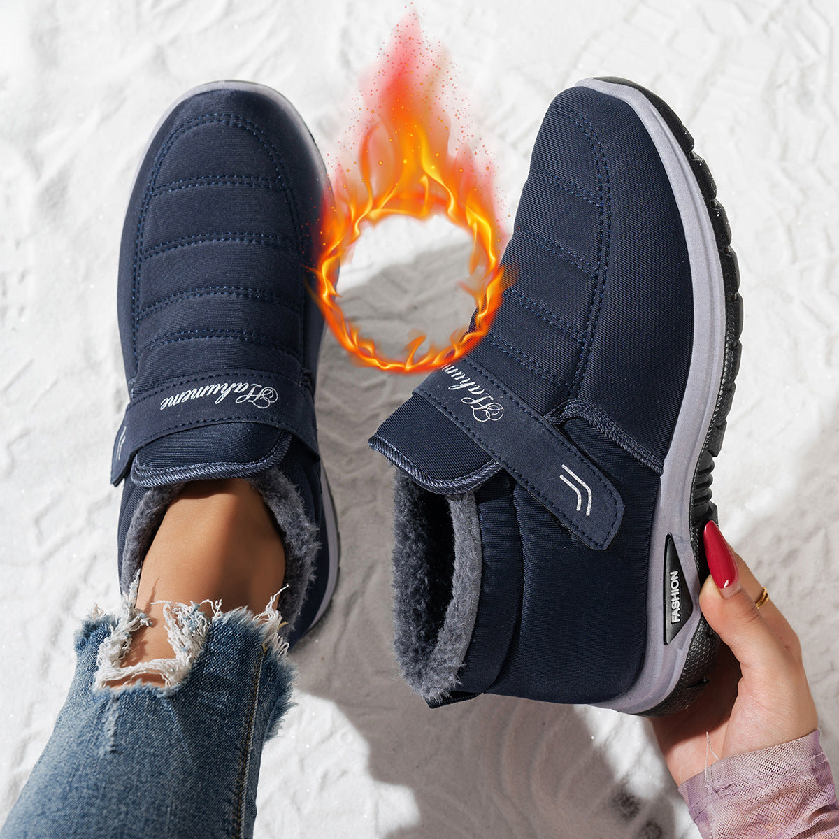 Damen Fleecegefütterte Sneaker Stilzeits