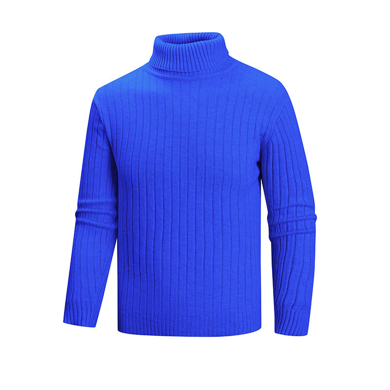 Herren eleganter Pullover mit hohem Kragen und feiner Rippenstruktur Stilzeits