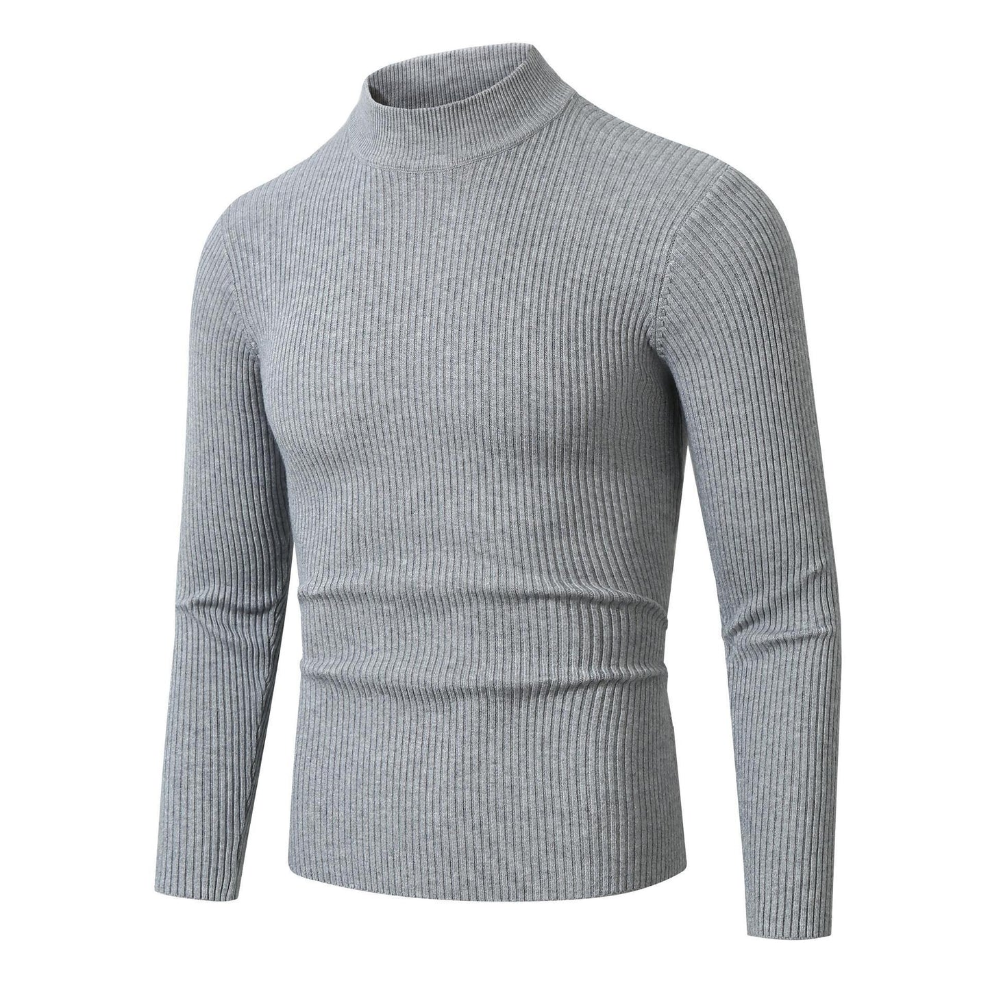 Herren modischer Rollkragenpullover aus feiner Wolle Stilzeits
