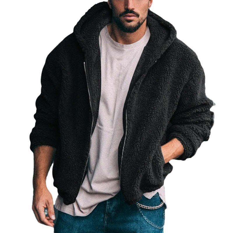 Herren weiche Fleece-Jacke mit hohem Kragen und praktischem Reißverschluss Stilzeits