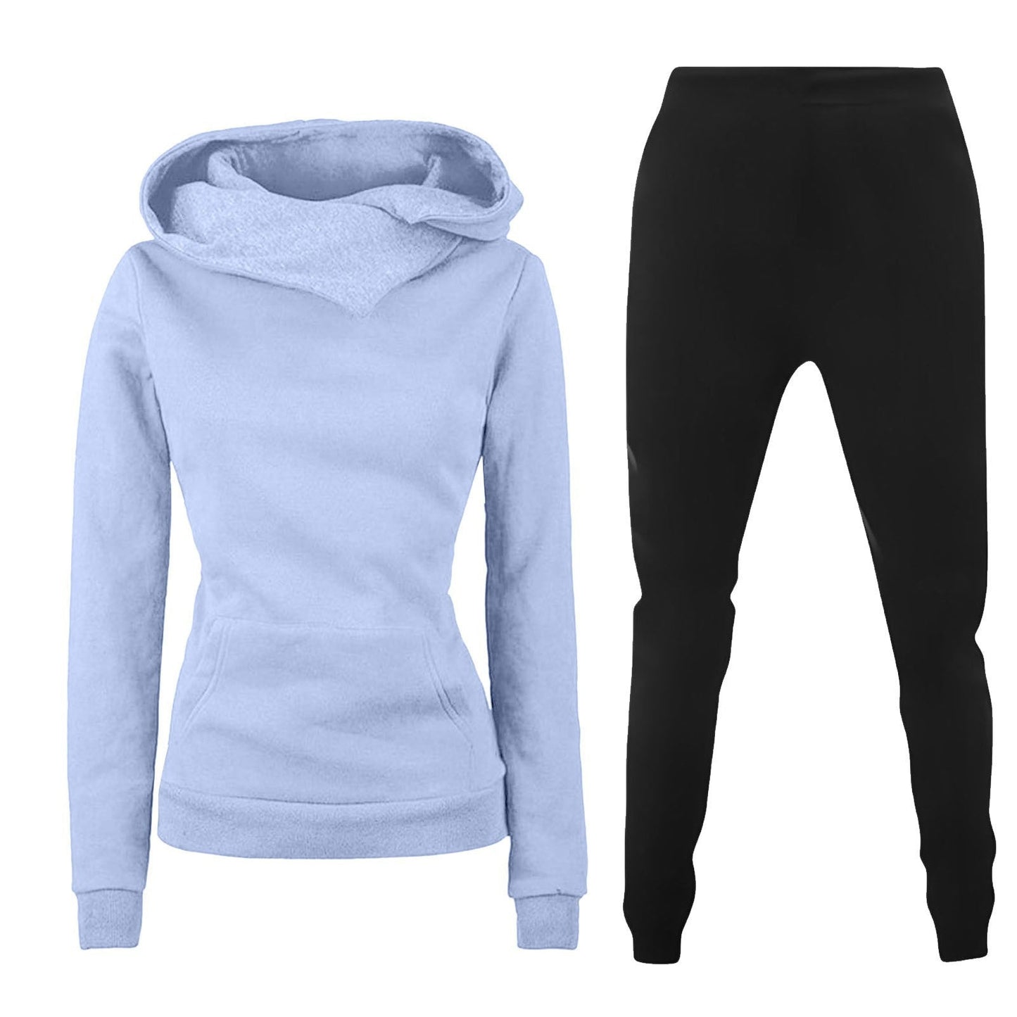 Damen Kapuzenpullover und Sporthose Kombination Stilzeits
