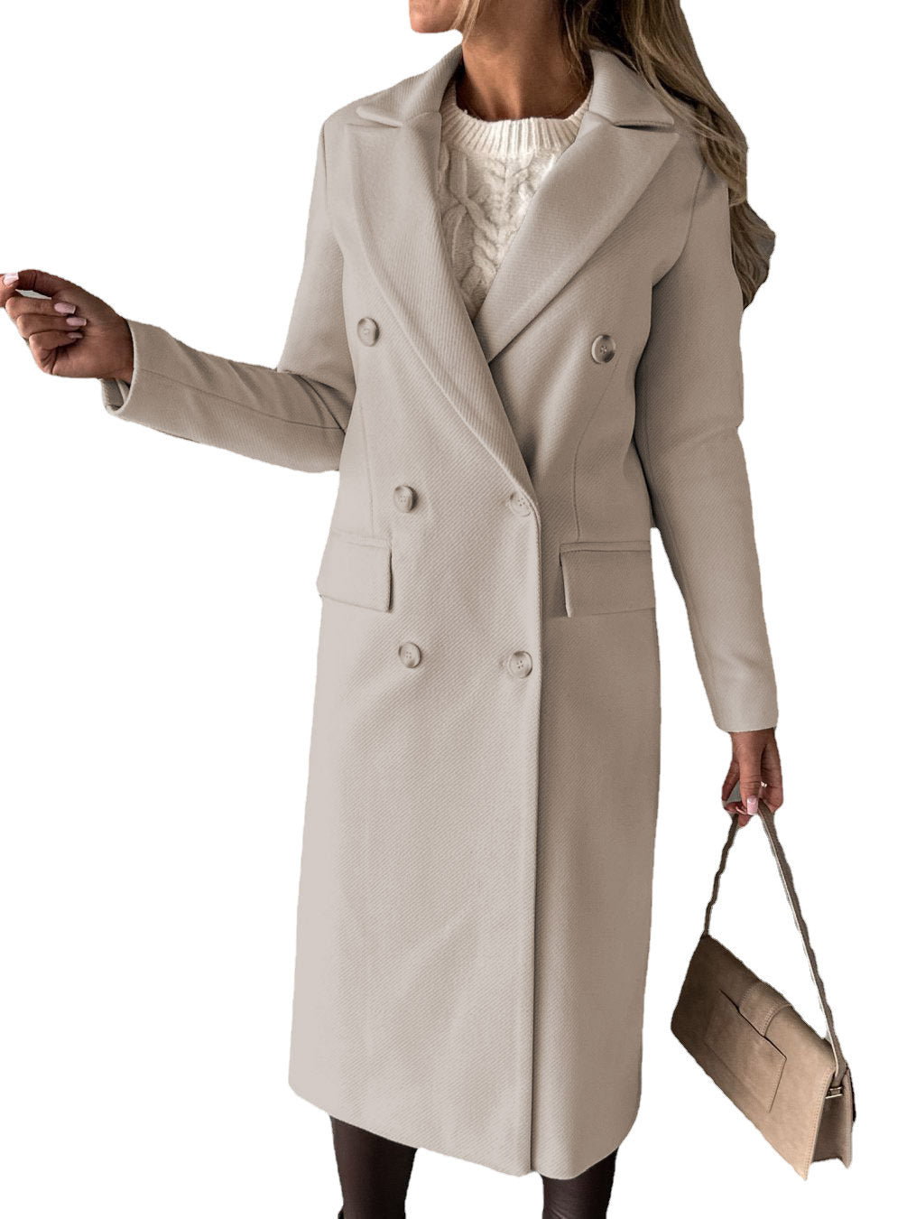 Damen Eleganter und zeitloser Trenchcoat mit doppelter Knopfleiste und praktischen Taschen Stilzeits