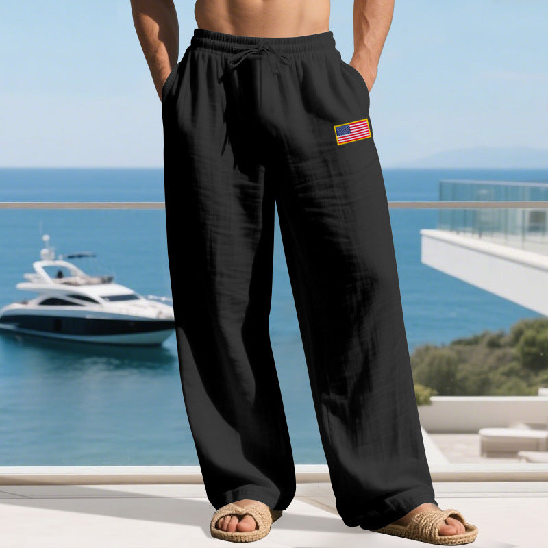 Herren lässige Freizeithose mit elastischem Bund und praktischen Seitentaschen Stilzeits