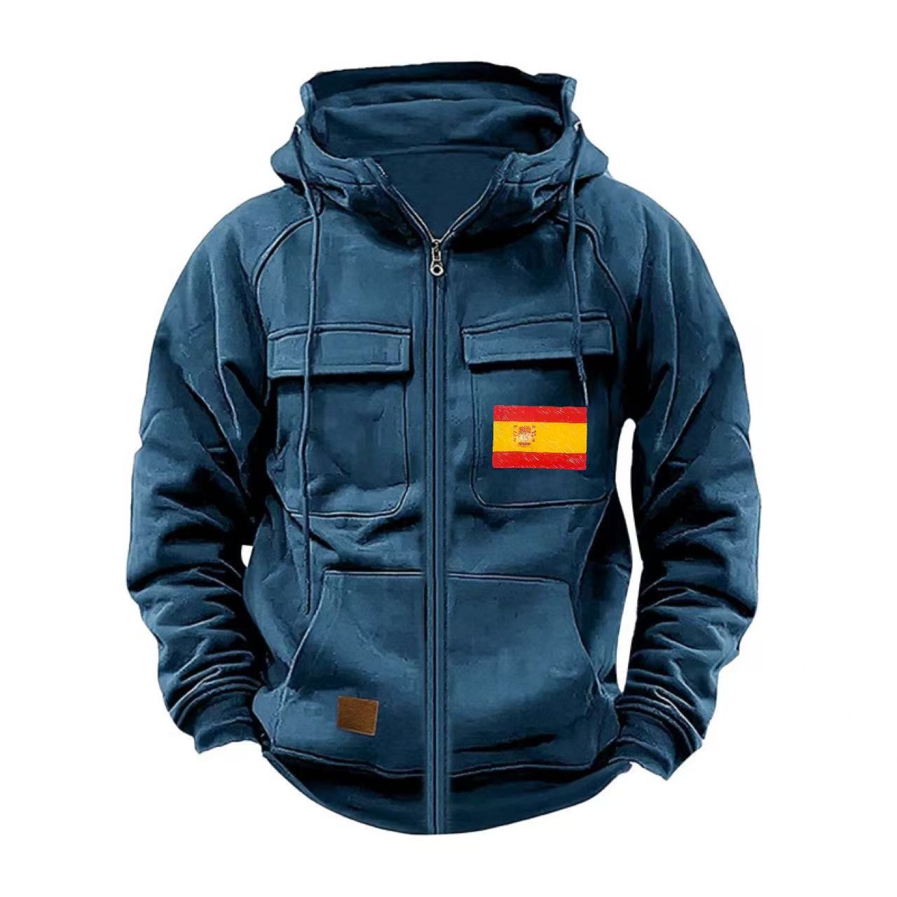 Herren funktionale Jacke mit mehreren Taschen Stilzeits