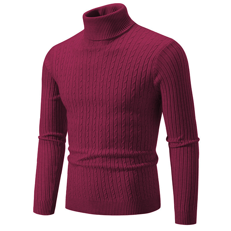 Herren stilvoller Rollkragenpullover aus feinem Strick Stilzeits