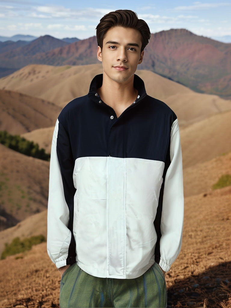 Herren funktionale Übergangsjacke mit hohem Kragen Stilzeits