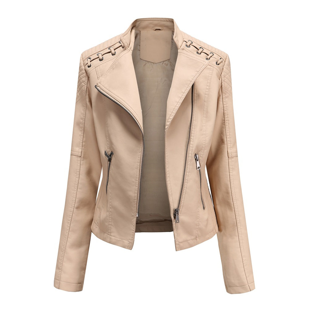 Stilzeits | Elani Trendy Lederjacke für Frauen