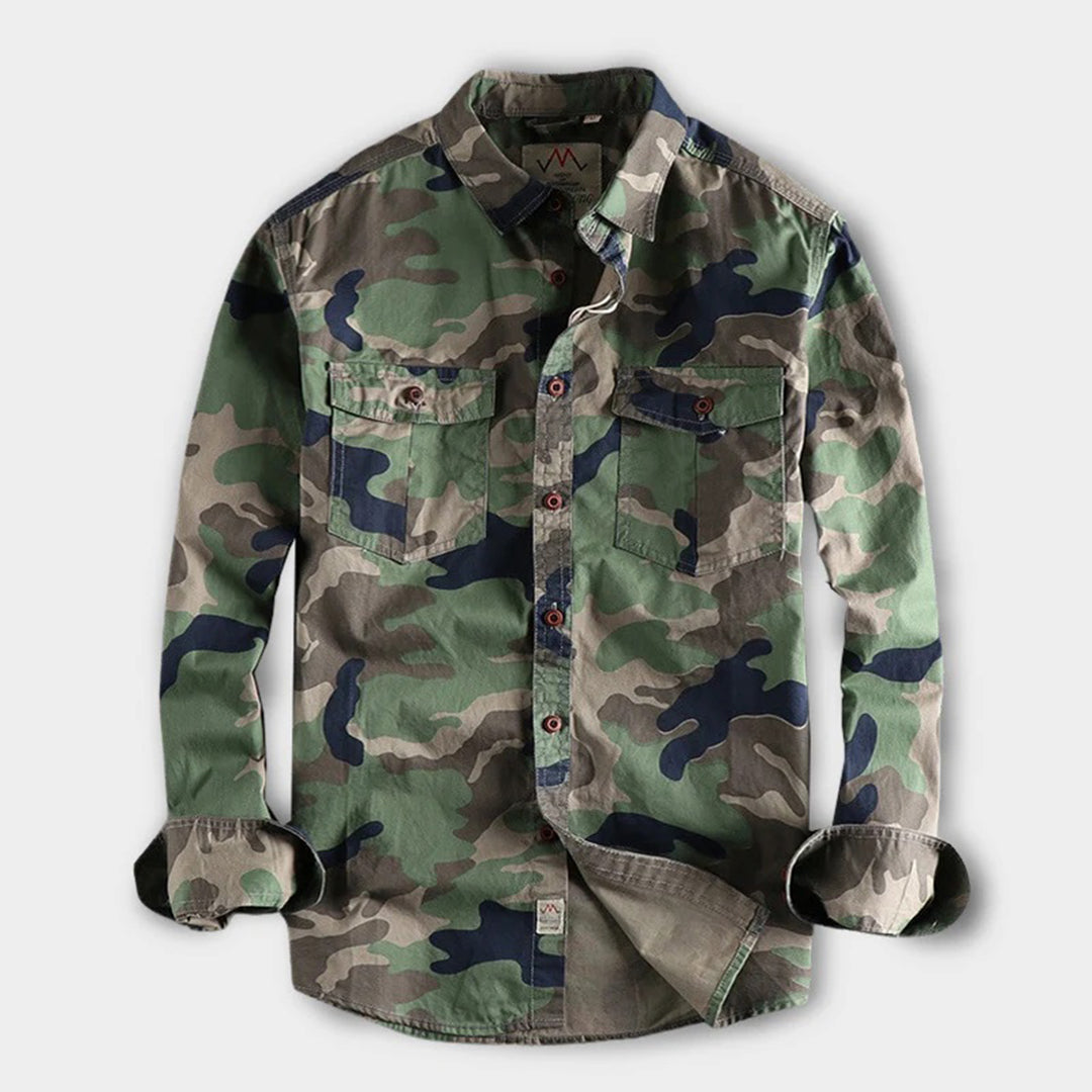 Strapazierfähiges Herren-Langarmhemd im Camouflage-Design