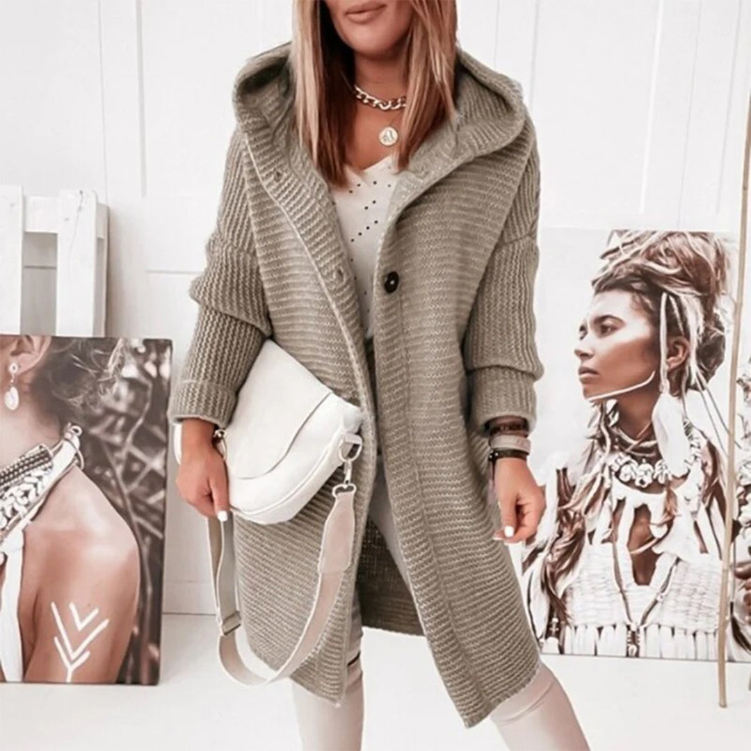 Stilzeits | Strickjacke mit Kapuze Acryl Elegantes und Warmes Design