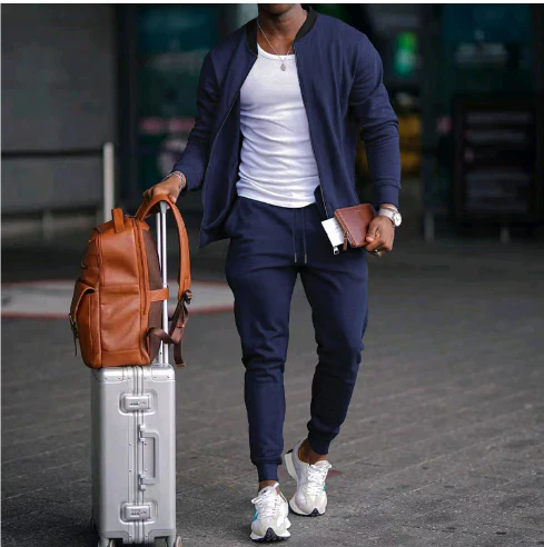 Herren Freizeit Zweiteiliges Set Mit Langarm | Zweiteilig