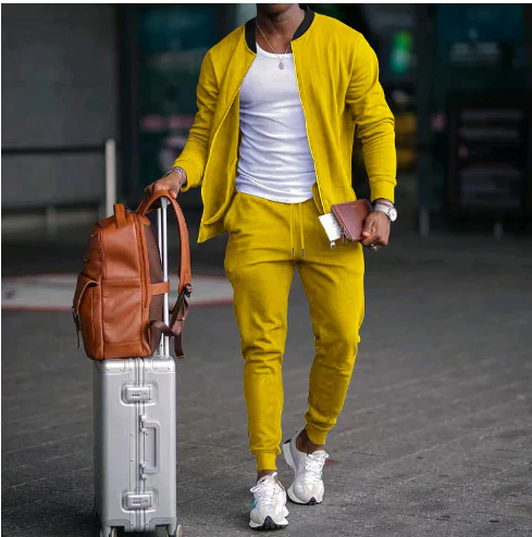 Herren Freizeit Zweiteiliges Set Mit Langarm | Zweiteilig