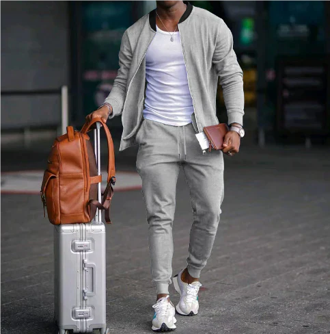 Herren Freizeit Zweiteiliges Set Mit Langarm | Zweiteilig