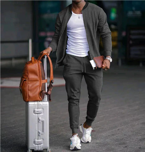 Herren Freizeit Zweiteiliges Set Mit Langarm | Zweiteilig