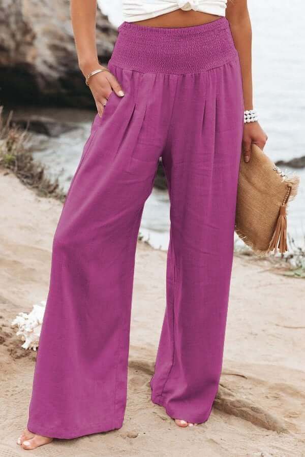 Stretch Pants with Quinley Linen