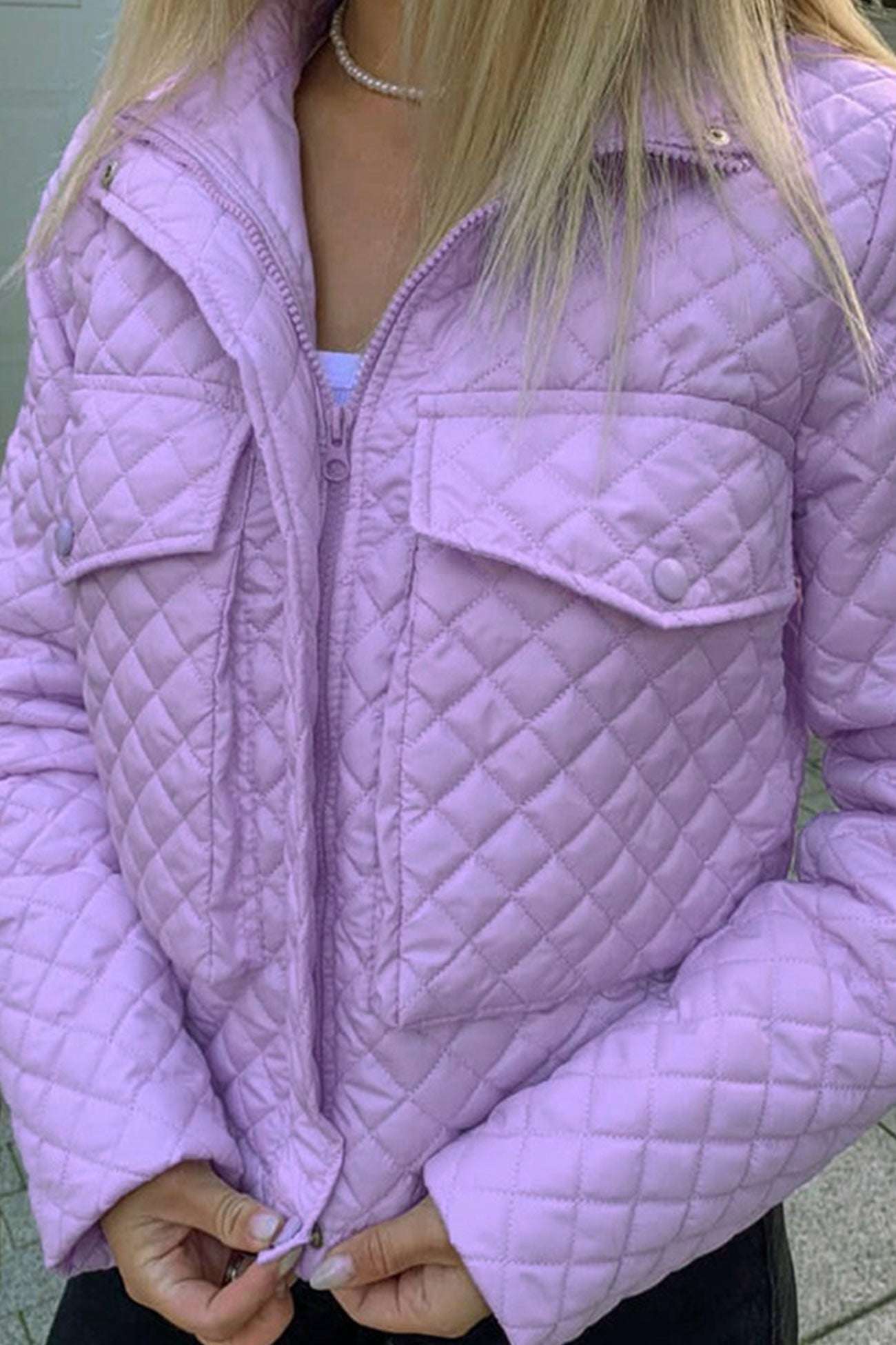 Wintar Jacke mit Reißverschluss und Taschen