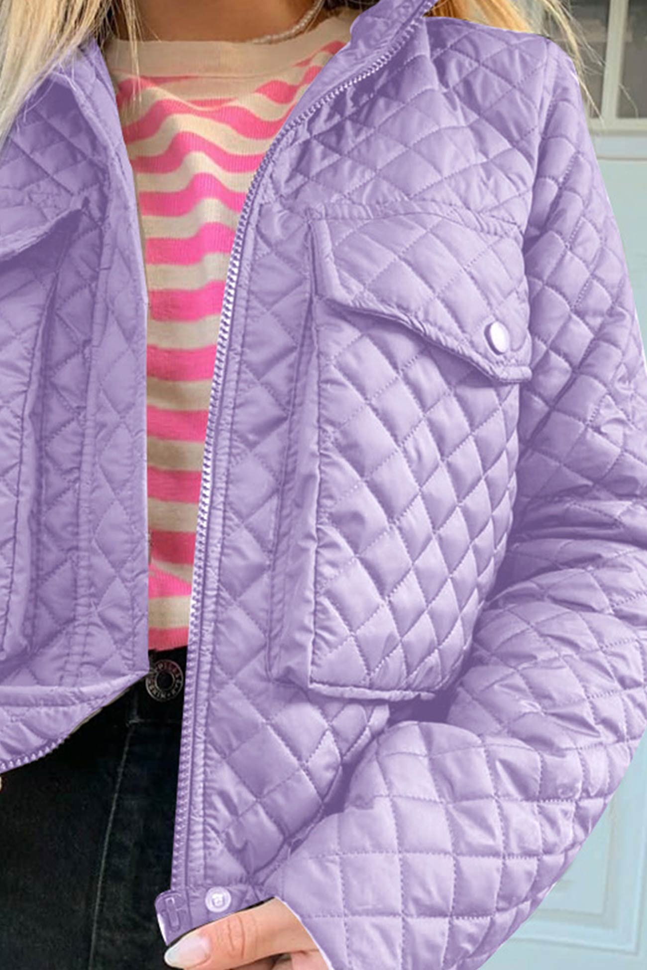 Wintar Jacke mit Reißverschluss und Taschen