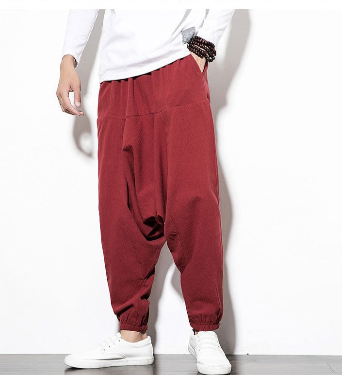 Herren Schmal Zulaufende Harem-Jogginghose – Lässiger Streetwear-Stil