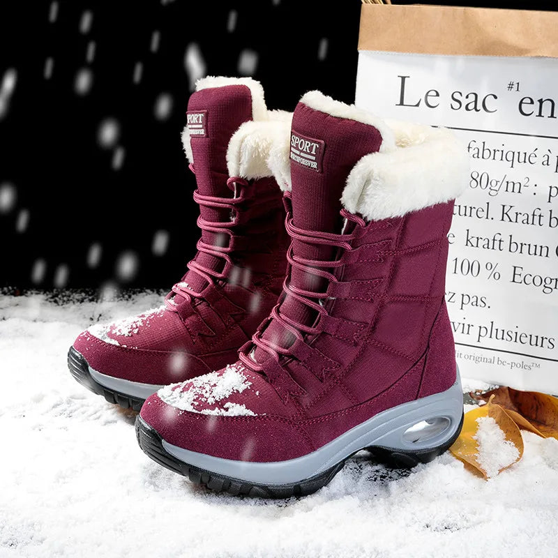 Stilzeits | Winter Stiefel Bis Zur Wade Wasserdicht Schneestiefel