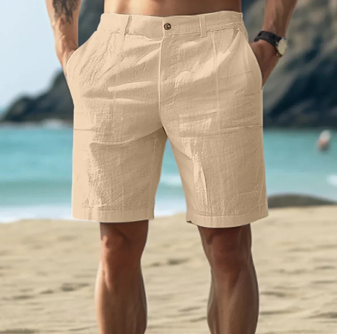 Klassische Leinen-Shorts für Herren