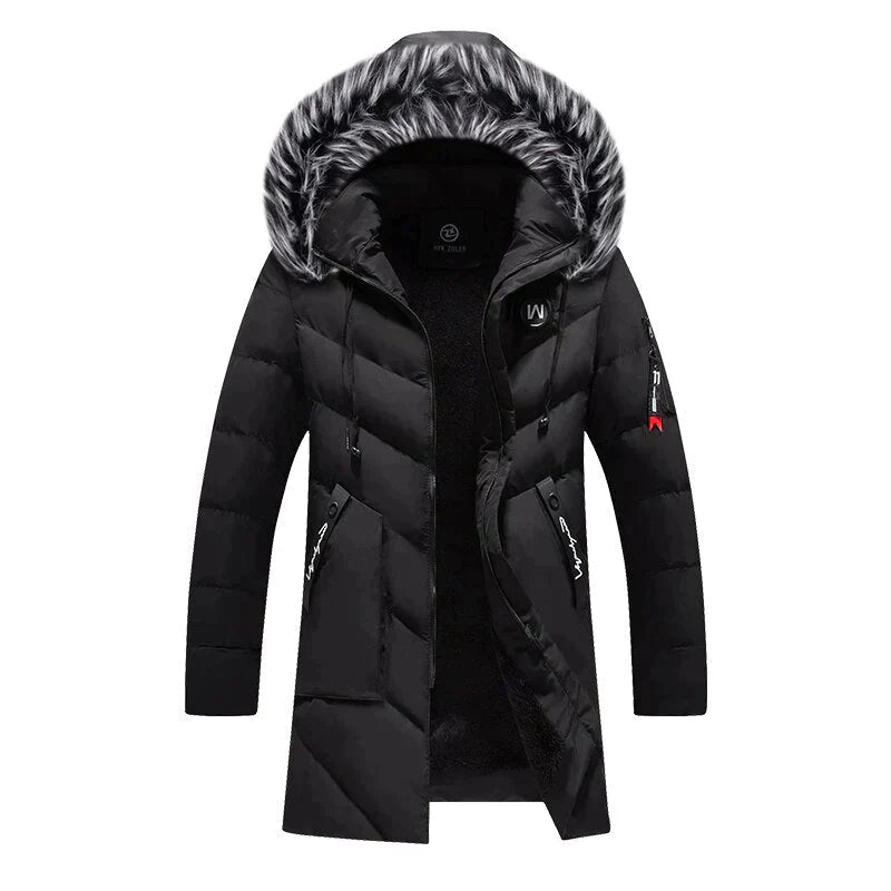Herren Winter-Parka mit Kapuze - Gefüttert und Warm