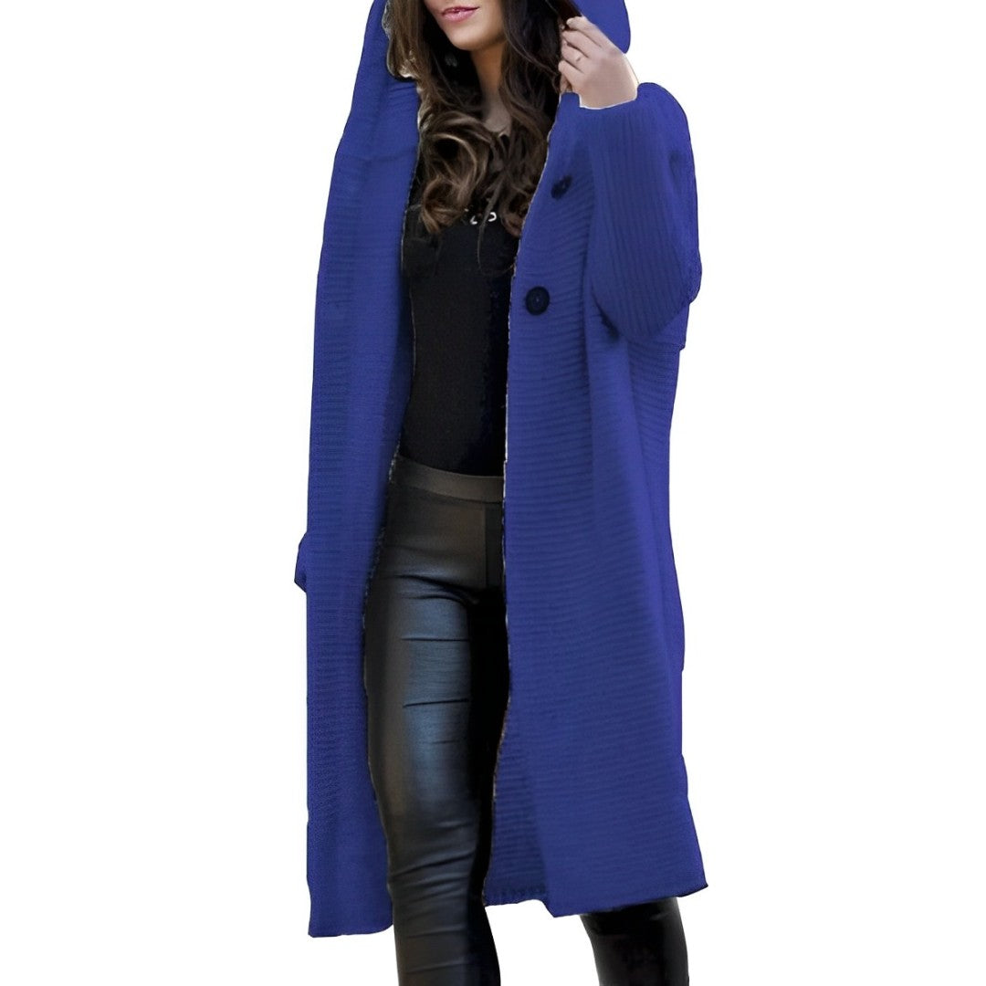 Strickmantel Jordyn mit Kapuze