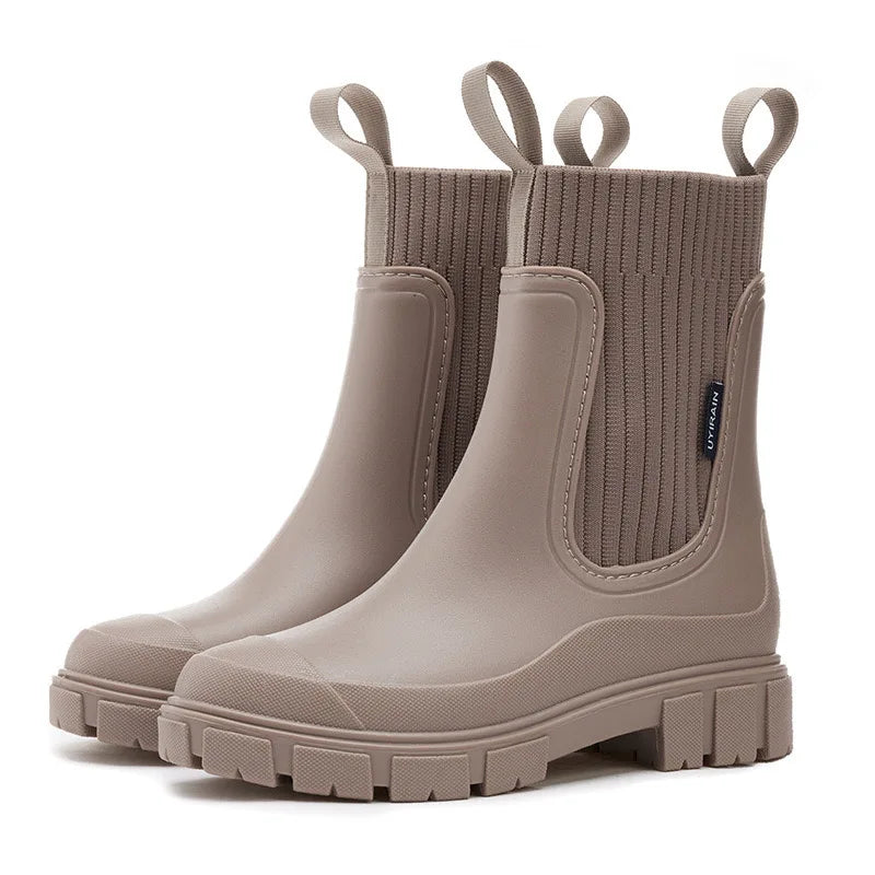 Stilzeits | Wasserdichte Stiefeletten mit Chunky Sohle